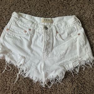 white free people shorts